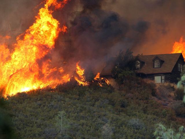 Fire near house